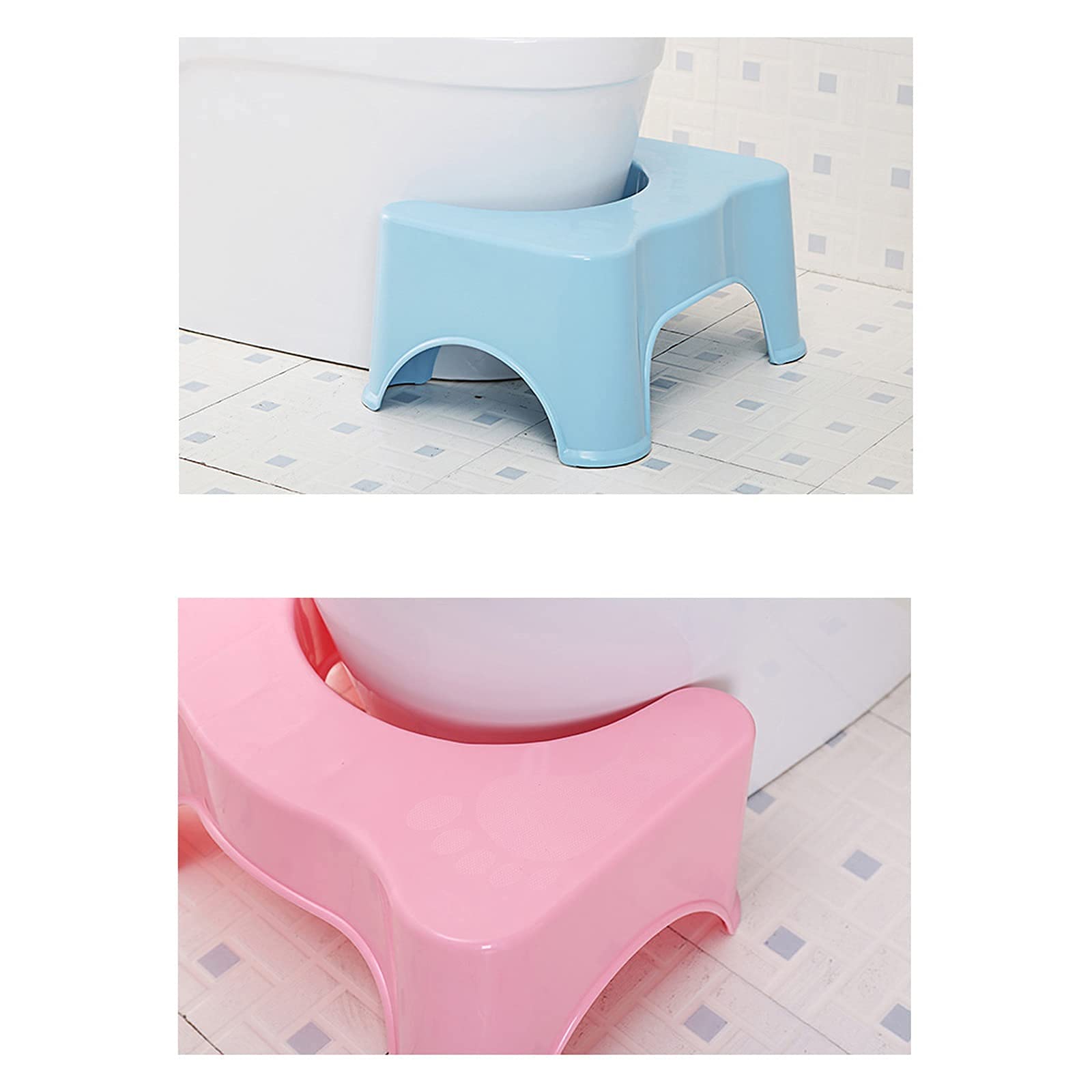 Sgabello Per WC Regolabile - Sgabello Da Bagno Per Adulti, Altezza 15-21.5cm, Antiscivolo, Bianco - Foto 11