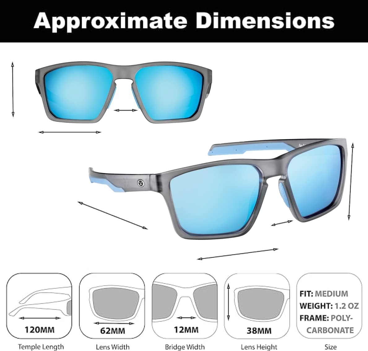 Flying Fisherman Sandbar Polarized Sunglasses for Men, Women, Fishing, Boating, Outdoor Sports, 100% UV Protection