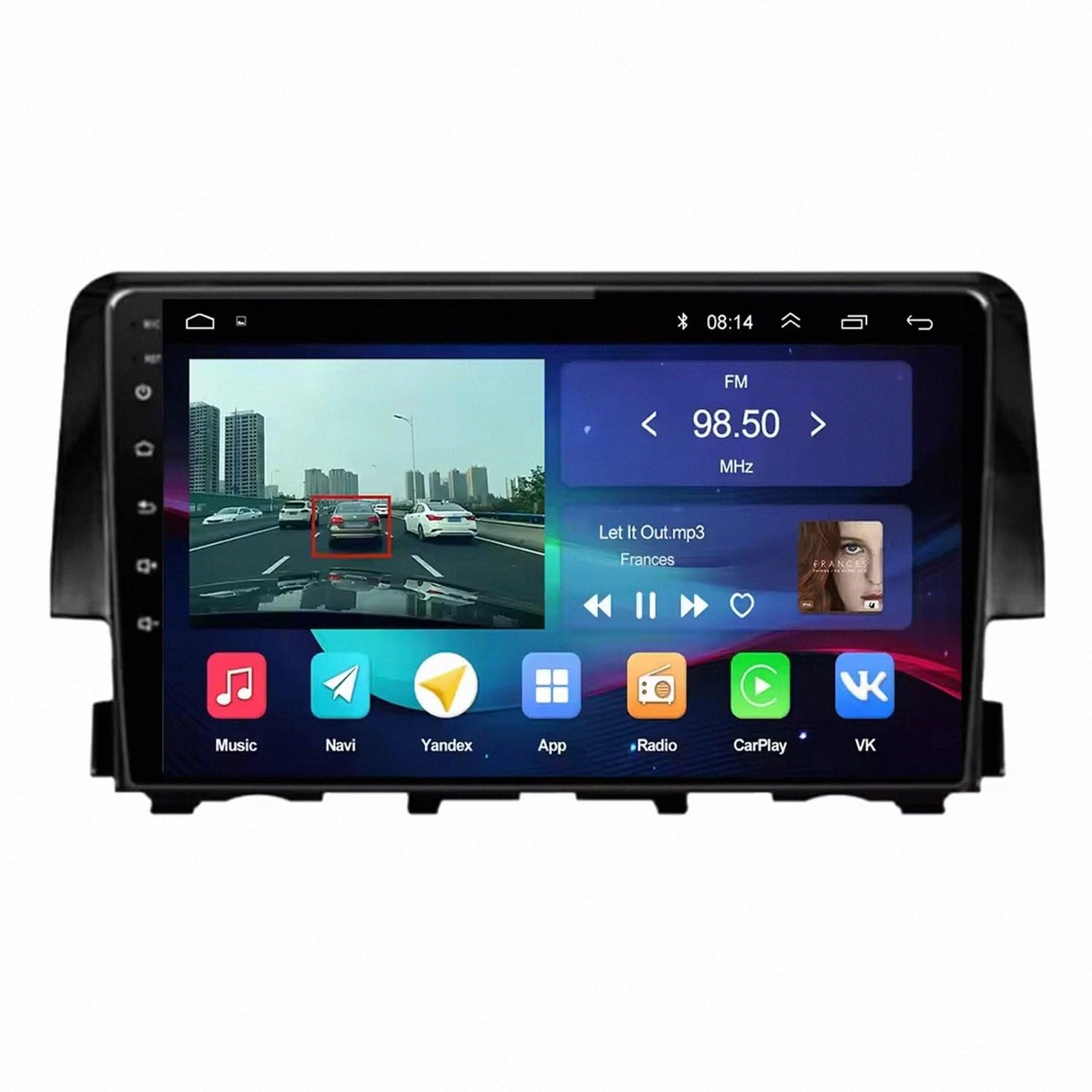 Touchscreen Auto Radio per Honda Civic 10. Wireless Carplay Android Auto Stereo Bluetooth Ips con Pantalla Táctil con Gps Navigatore/Swc/Mirror, 4 Nucleo 4G+64G