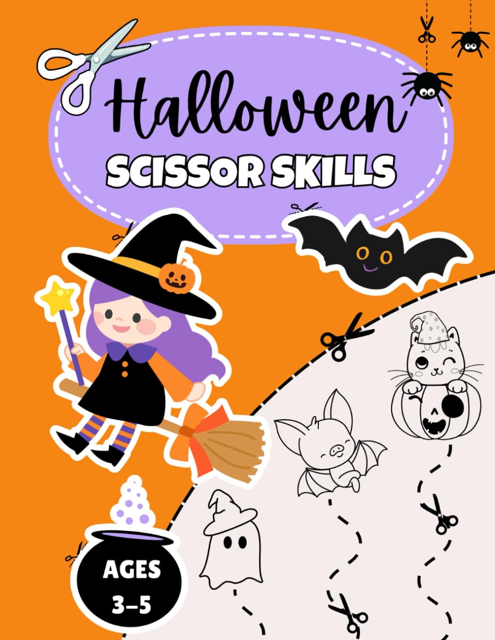 Halloween Scissor Skills: Activity book for kids ages 3-5 , a Fun Scissor Practice for Preschool