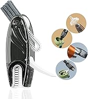 Vista 5 de Juego de cepillo limpiador de tapa de taza 3 en 1 Cepillo limpiador de botella multifuncional Cepillo pequeño para tapa de botella y taza Cepillo