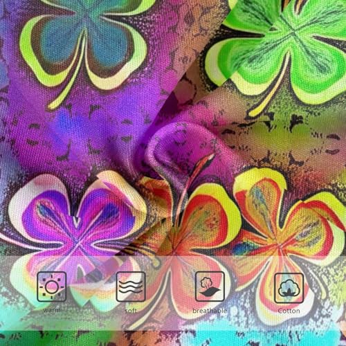 Colorful Shamrock Clover Leaves Panties for Girl Toddler Underwear Floral Cotton Print Kids Briefs Undies 2t3