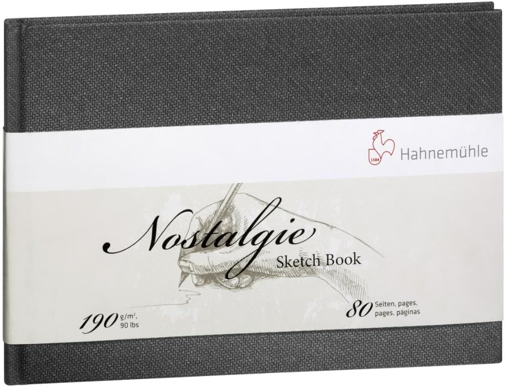 Nostalgie Sketch Book 190g/m², Drawing Notebook, A5, Landscape, 40 fls