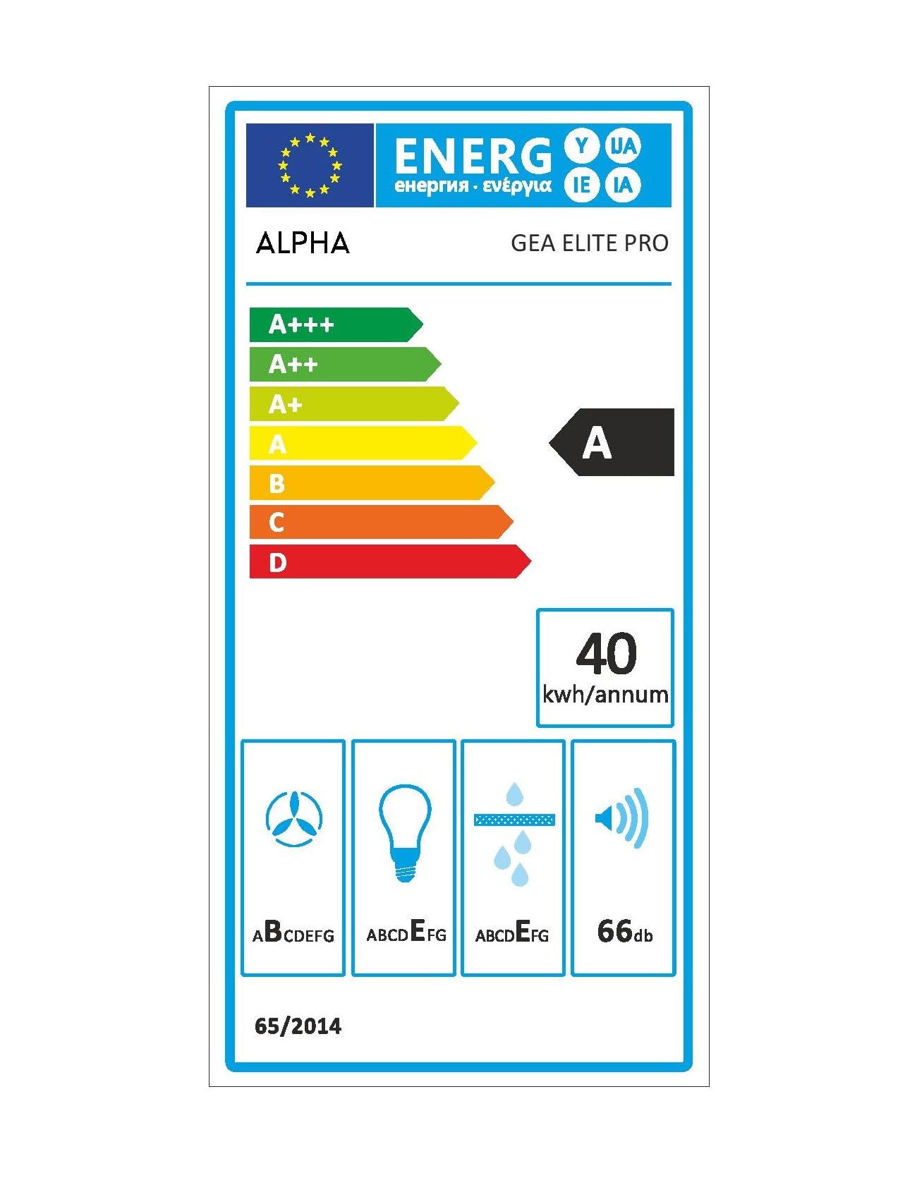 ALPHA Campana decorativa GEA ELITE PRO apertura Motorizada, Cristal Negro.