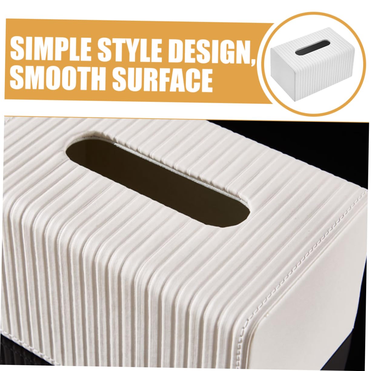 SOLUSTRE Leather Texture Napkin Holder Modern Car Tissue Box Covers Elegant Tissue Boxes for Home Office Hotel Napkin Storage Case