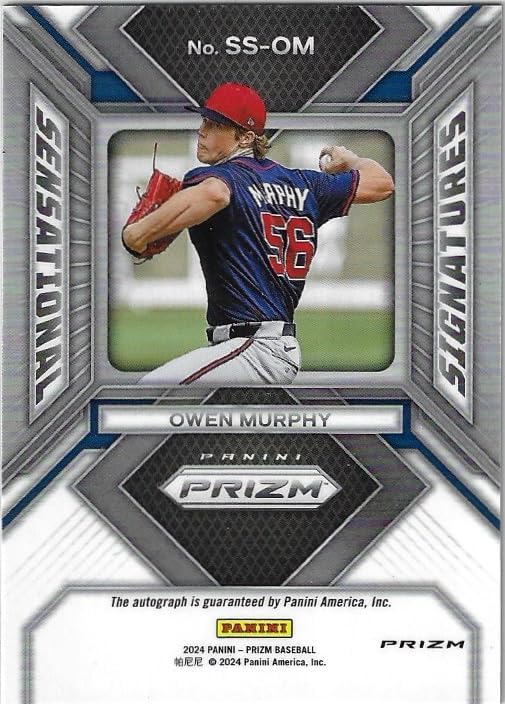 Owen Murphy Autographed Sensational Signatures Green Prizm Collectible Baseball Card - 2024 Panini Prizm Baseball Card #SS-OM (Braves)