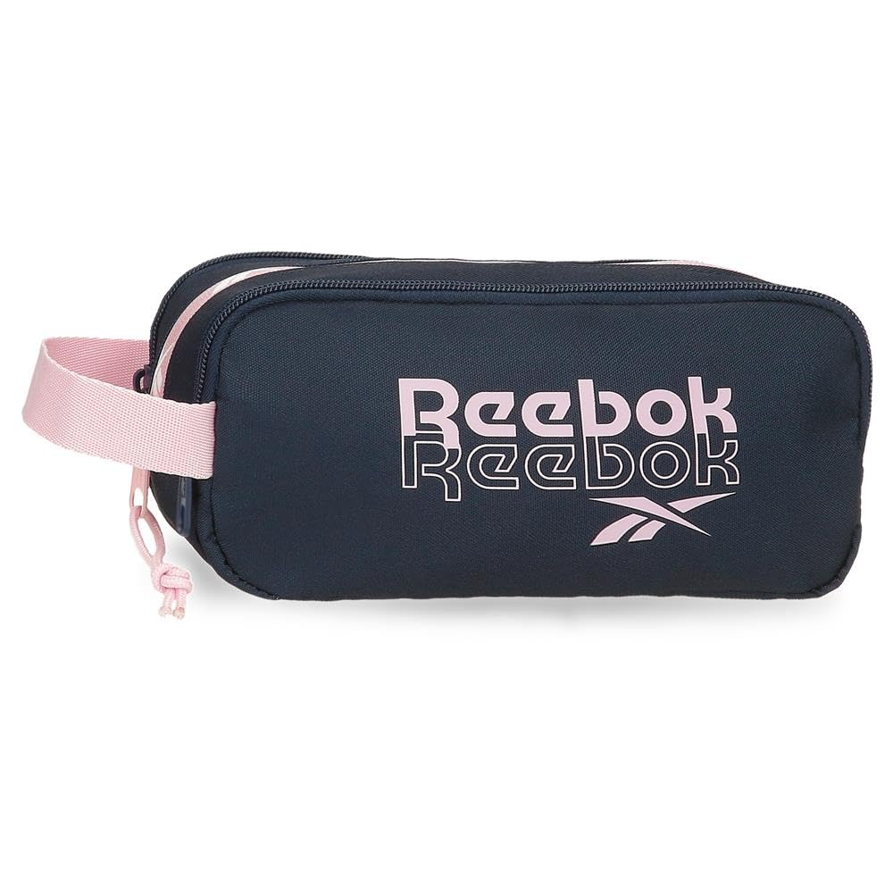 Reebok Binley potrójny niebieski piórnik 22 x 10 x 9 cm poliester by Joumma Bags, niebieski, 22x10x9 cms, potrójny piórnik, Niebieski, 22x10x9 cms, Zestaw potrójny