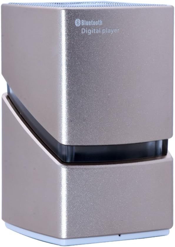 Tmusik Portable Wireless Bluetooth Speaker with Built-in Mic, Hands-free Calls, AUX Line, TF Card, HD Sound and Bass for iphone ipad Android Smartphone and More - Gold