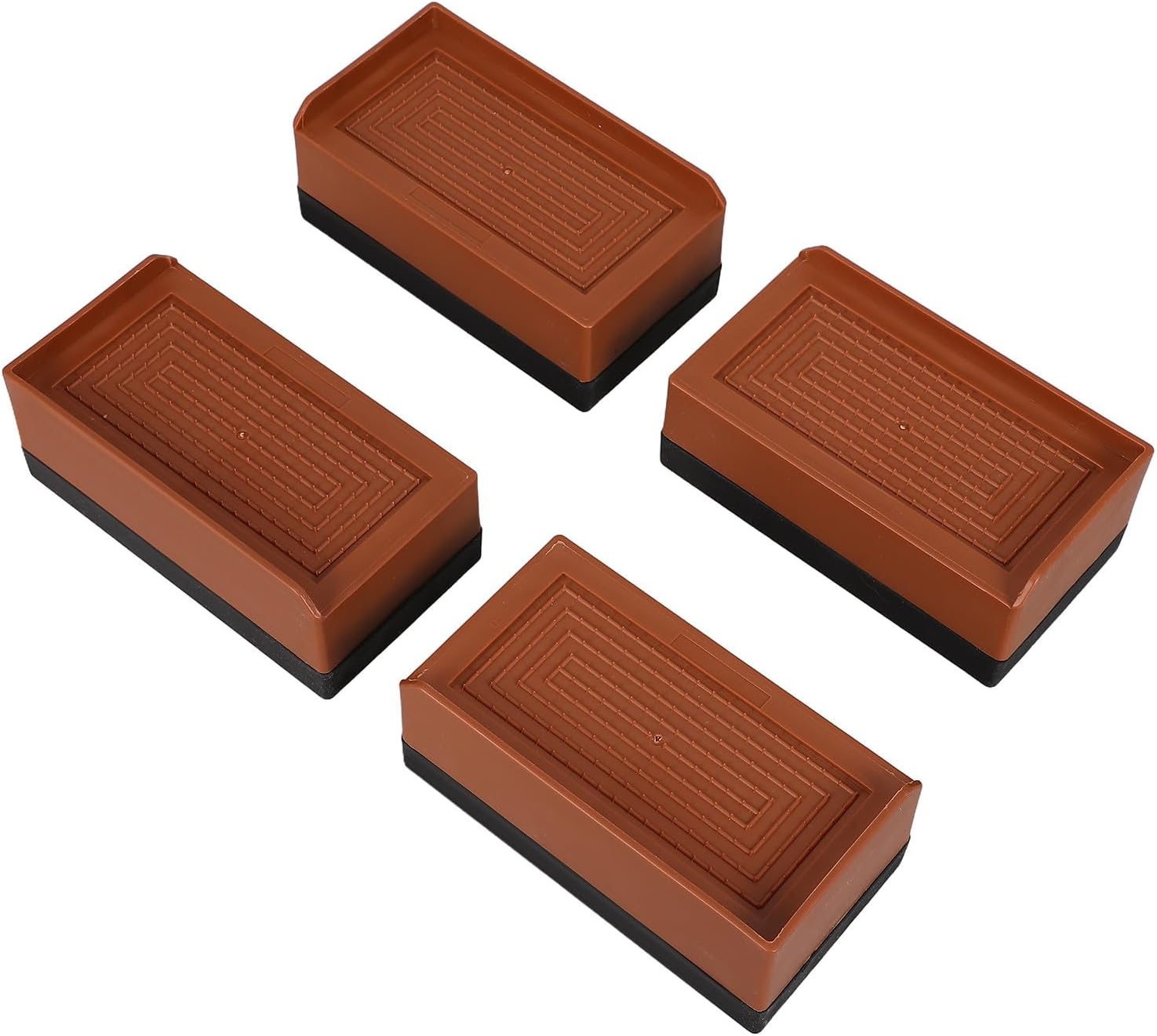 UKCOCO 4pcs Furniture Raisers Bed Risers - 4.53x2.36in Heavy Duty Furniture Height Extenders Lifts for Sofa Couch Desk Chair Table Base Raising Space