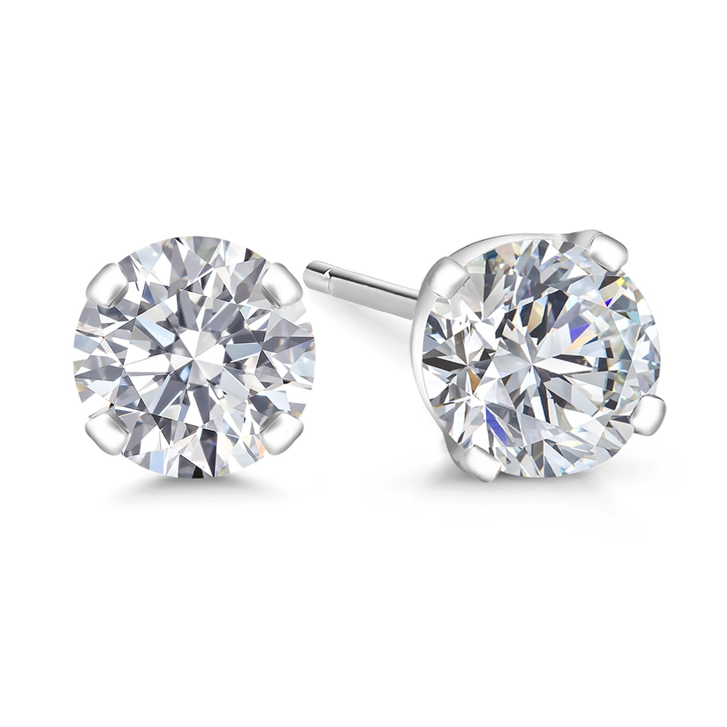 Gem Stone King Lab Grown Diamond Stud Earrings