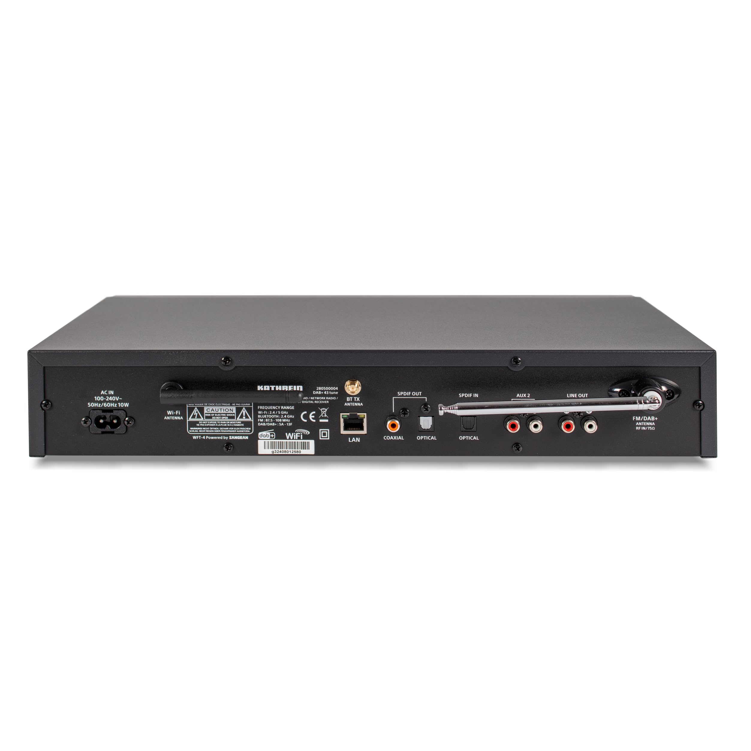 KATHREIN Internetradio DAB+ 43 Tune mit DAB+ und UKW-Empfang zur Erweiterung Einer HiFi Anlage, 2,4 GHz WLAN, Bluetooth, SpotifyConnect, Musik Streaming per UPnP | 4″ Farbdisplay, Streamingdienste Amazon Music, Spotify, Deezer, Bluetooth Audio Streaming,