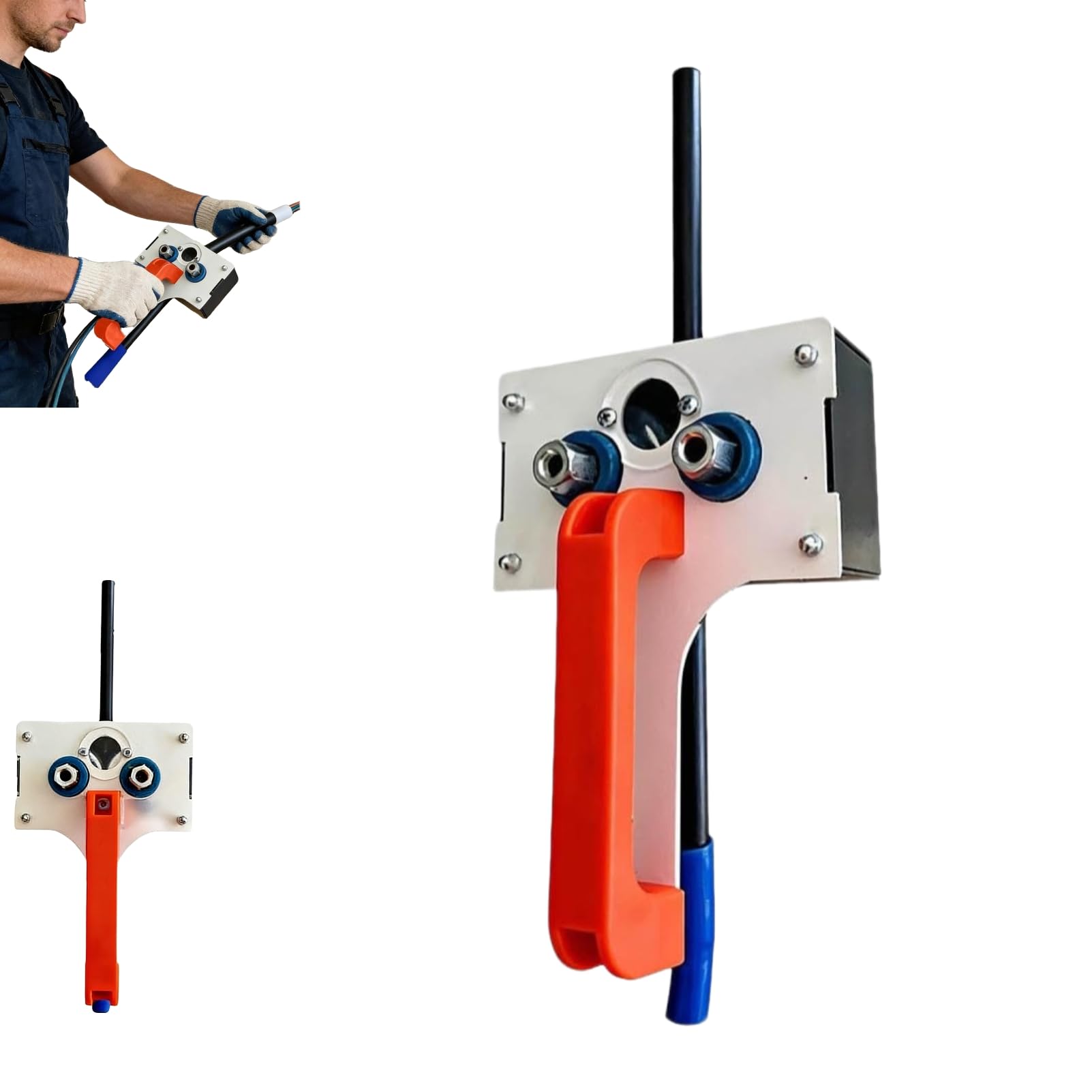 Efficient Cable Pulling Tool, Wire Puller for Easy Wiring In Conduits, Fish Tape Wire Puller, Cable Feeder for Conduit, Ideal for Hydroelectric Wiring (Orange)