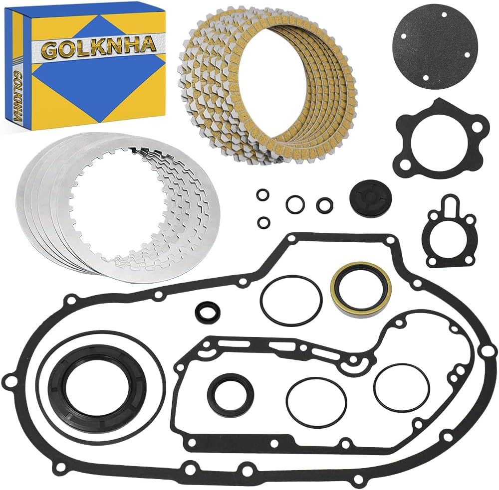 Clutch Kit & Primary Cover Gasket Compatible with Sportster 1200 XLH1200 XL1200 1991-2003 OEM# 34955-89 25263-90FM 37911-90 37913-90
