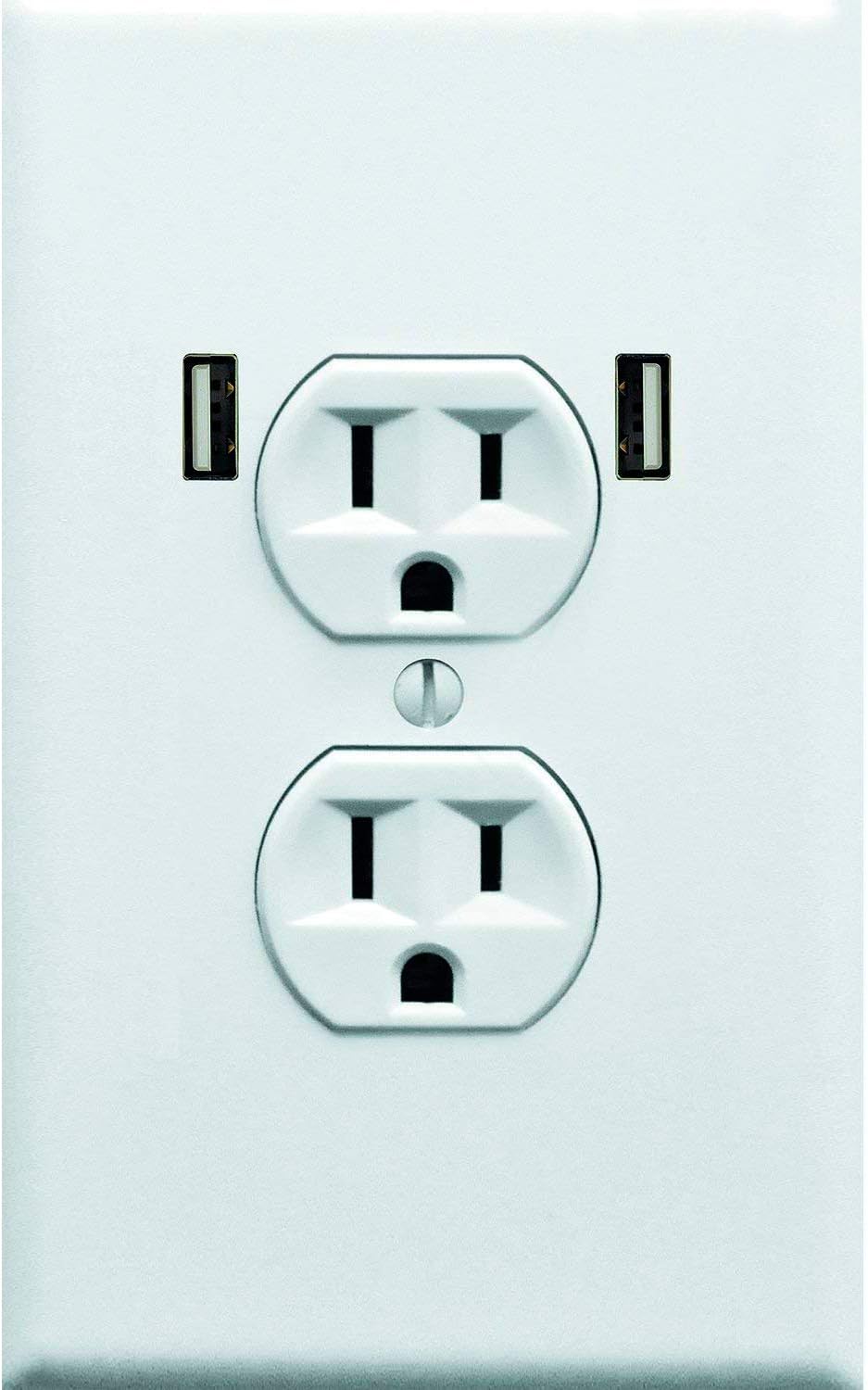 Realistic Fake Electrical Outlet Prank Sticker 10 Pack. Easy To Apply Strong Adhesive Gag Power Socket and USB. Fun Stickers to Confuse Festival Goers, Bar Patrons, Airport Travelers & House Guests