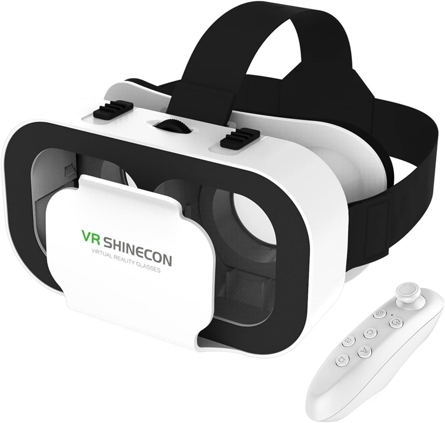 NALACAL 3D Virtual Reality Headset with Bluetooth Remote Control, Fully Compatible with 4.7-6.5 Inch iPhone and Android Smartphones, Ideal for Immersive Gaming and Movies, Gift for Kids and Adults