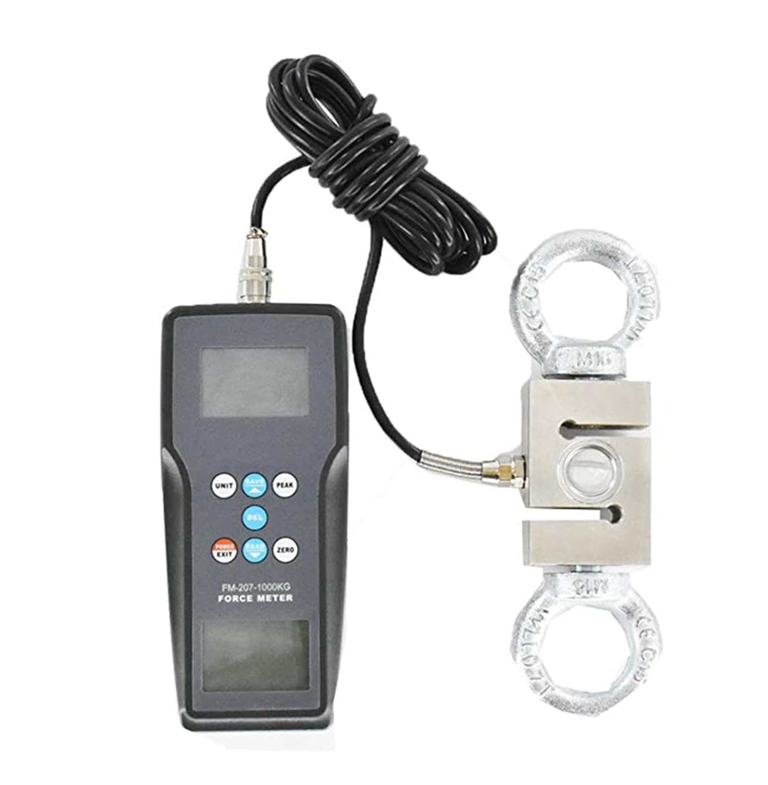 Miernik siły, Miernik siły nacisku miernik testowy z czujnikiem zewnętrznym maksymalny zakres siły 1000 Kgf 9800N 2200 Lbf wyświetlacz LCD pamięć danych