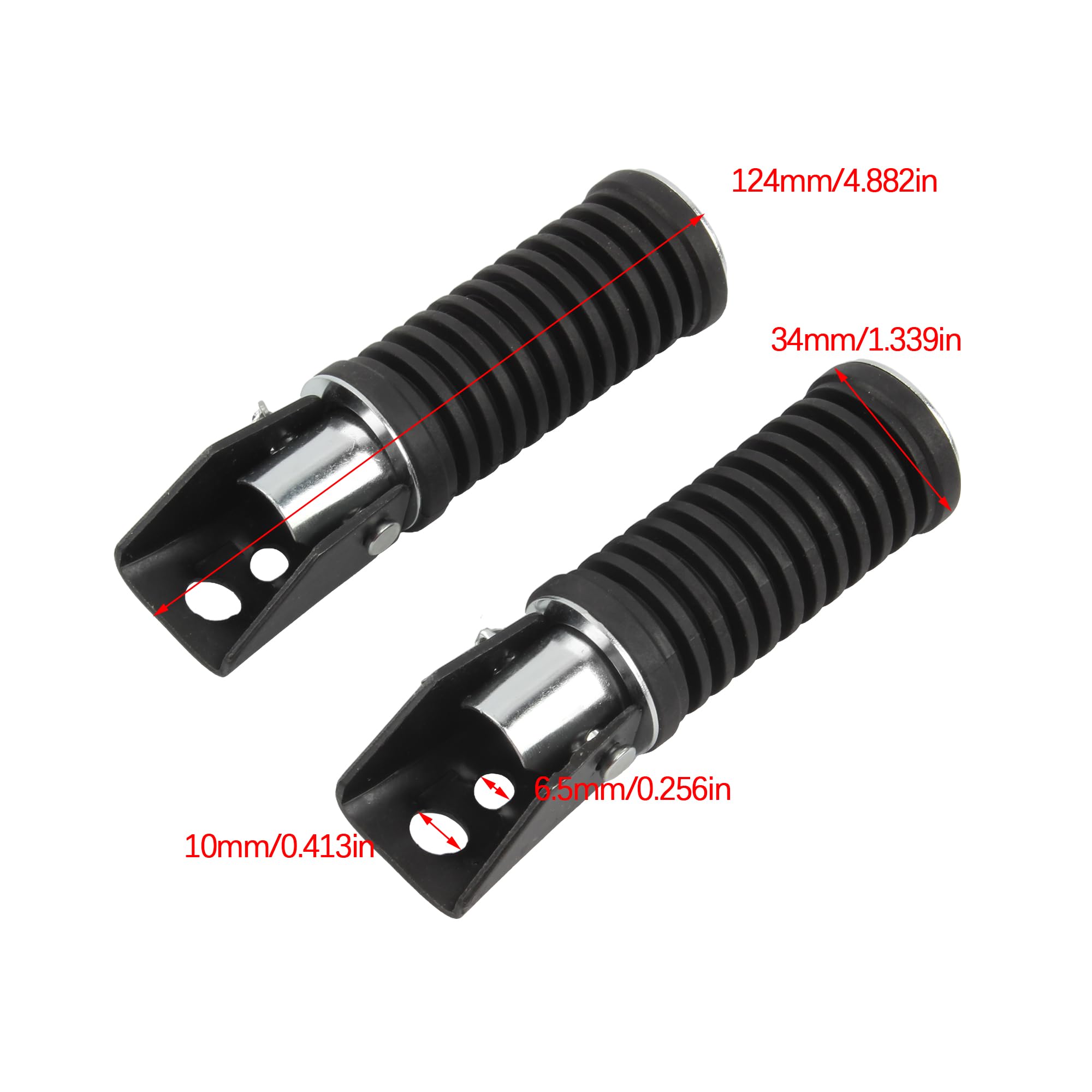 Abrazadera de montaje de estriberas para motocicle 1 par de estriberas traseras universales for motocross juego de soporte de reposapiés ajustable de ángulo(GS)