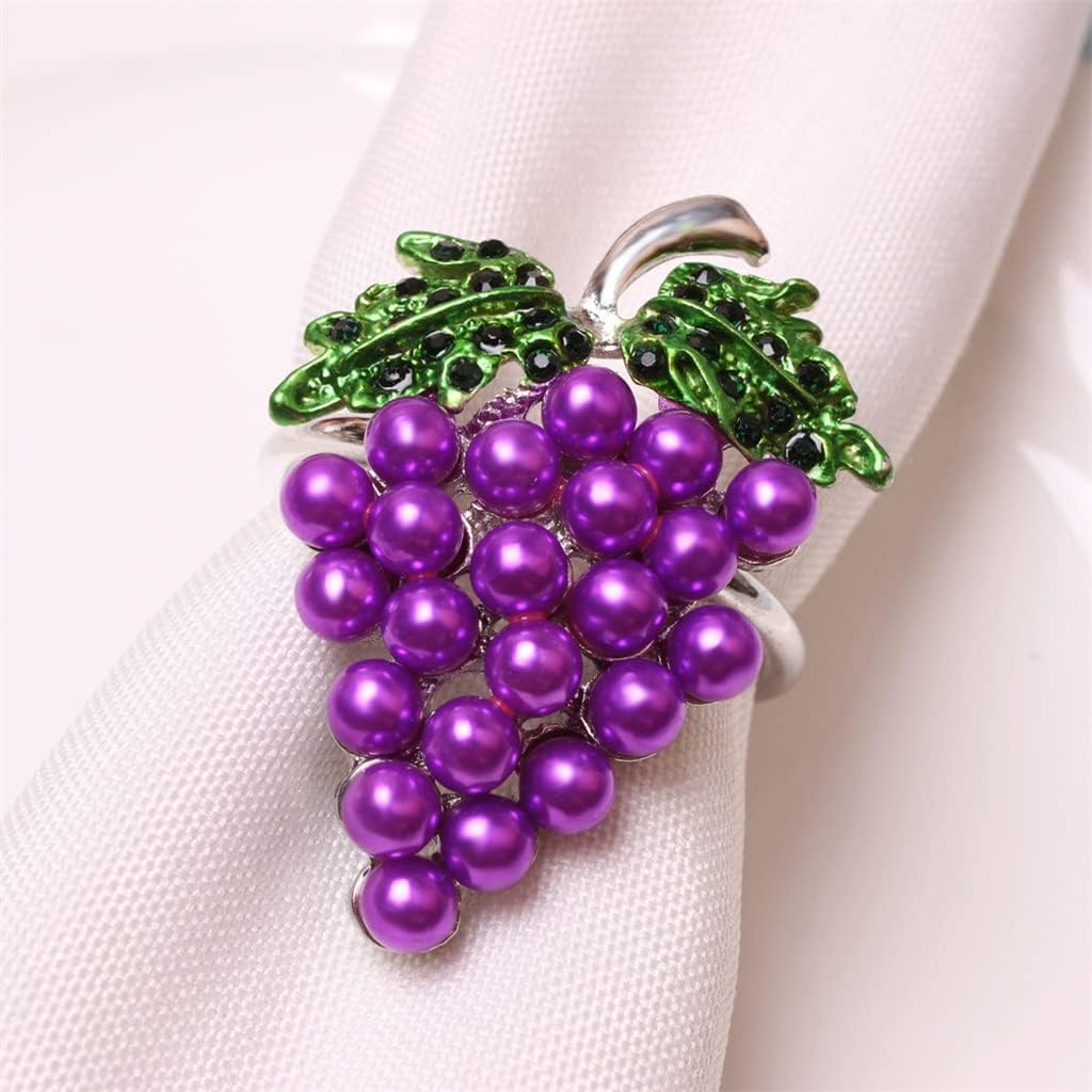 12pcs Grape Napkin Buckle Fruit Rings