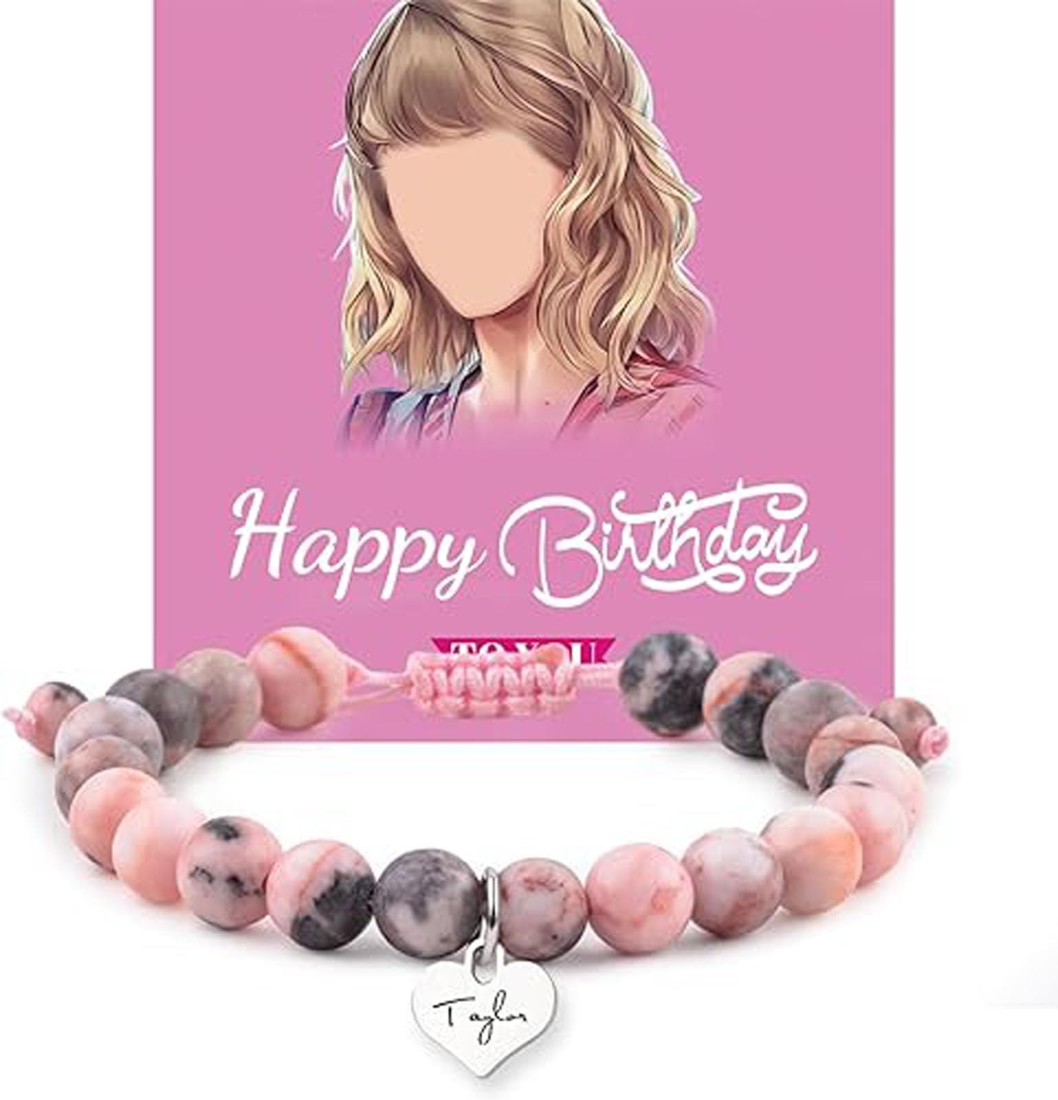 Taylor Birthday Gifts Bracelets, Taylor Birthday Party Decorations， Bracelet and Birthday Card are the Best Birthday Gifts for Girls, Women, wife, Daughter, Granddaughter, Bestie, Sister