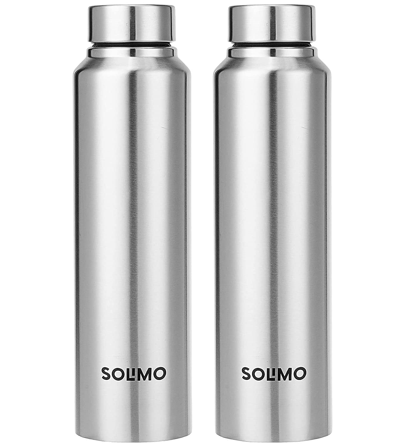 Amazon Brand - Solimo Slim Stainless Steel Water Bottle, Set Of 2, 1 liter Each (B0929P7NQ8) Amazon Price History, Amazon Price Tracker