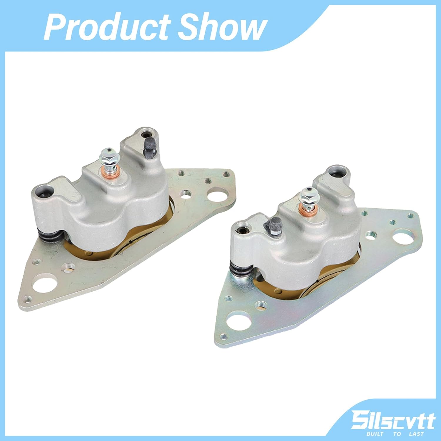 Front Left and Right Brake Calipers with Pads Replacement for Polaris Ranger 800 Crew XP 2010-2015 1911282 1911283 1911284