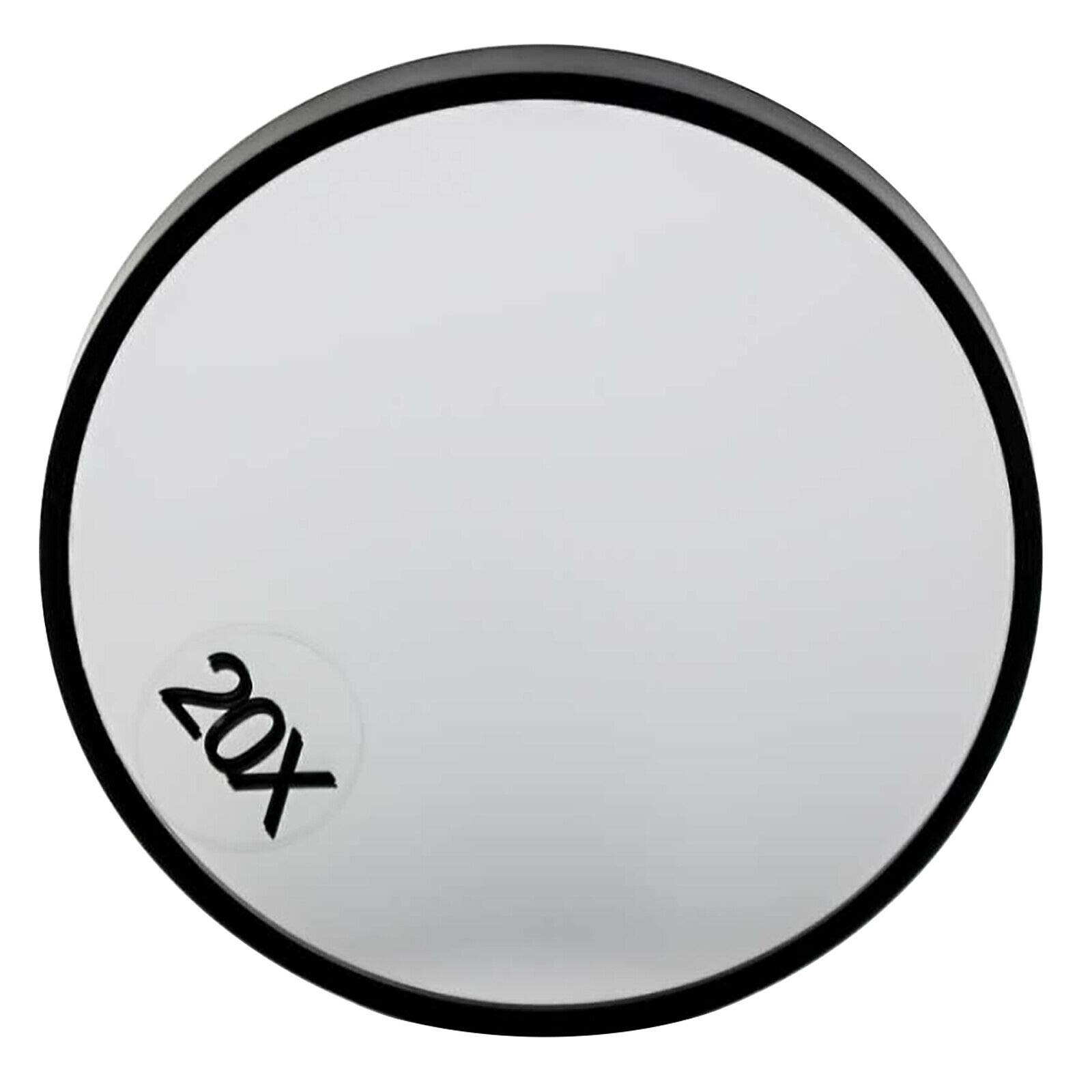 Walgreen Silver 20X Magnifying Mirror Eye Makeup Professional Pocket Vanity Eyebrow Tweezing, Travel Size Suction Magnifier Mirror For Makeup & Bathroom Shaving