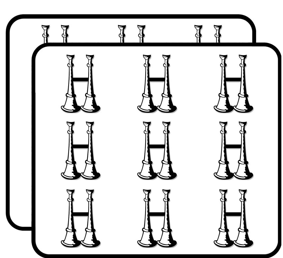 Fireman Rank 2 Bugle Captain w/Parallel Bar Shaped -Firefighter Sticker for Scrapbooking, Calendars, Arts, Album, Bullet Journals 2" 18 Pack
