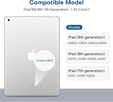 SPARIN 3 Pack Screen Protector for iPad 9th 8th 7th Generation 10.2 Inch (2021/2020/2019 Model), Tempered Glass for iPad 10.2