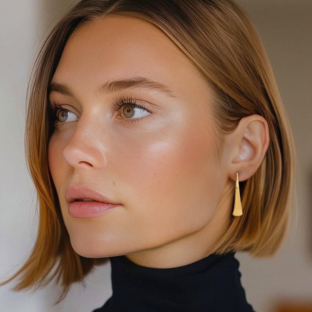 IceCarats 14K Yellow Gold Wire Dangle Threader Earrings 32.6mm 1 1/4 inch Lightweight, Polished For Her