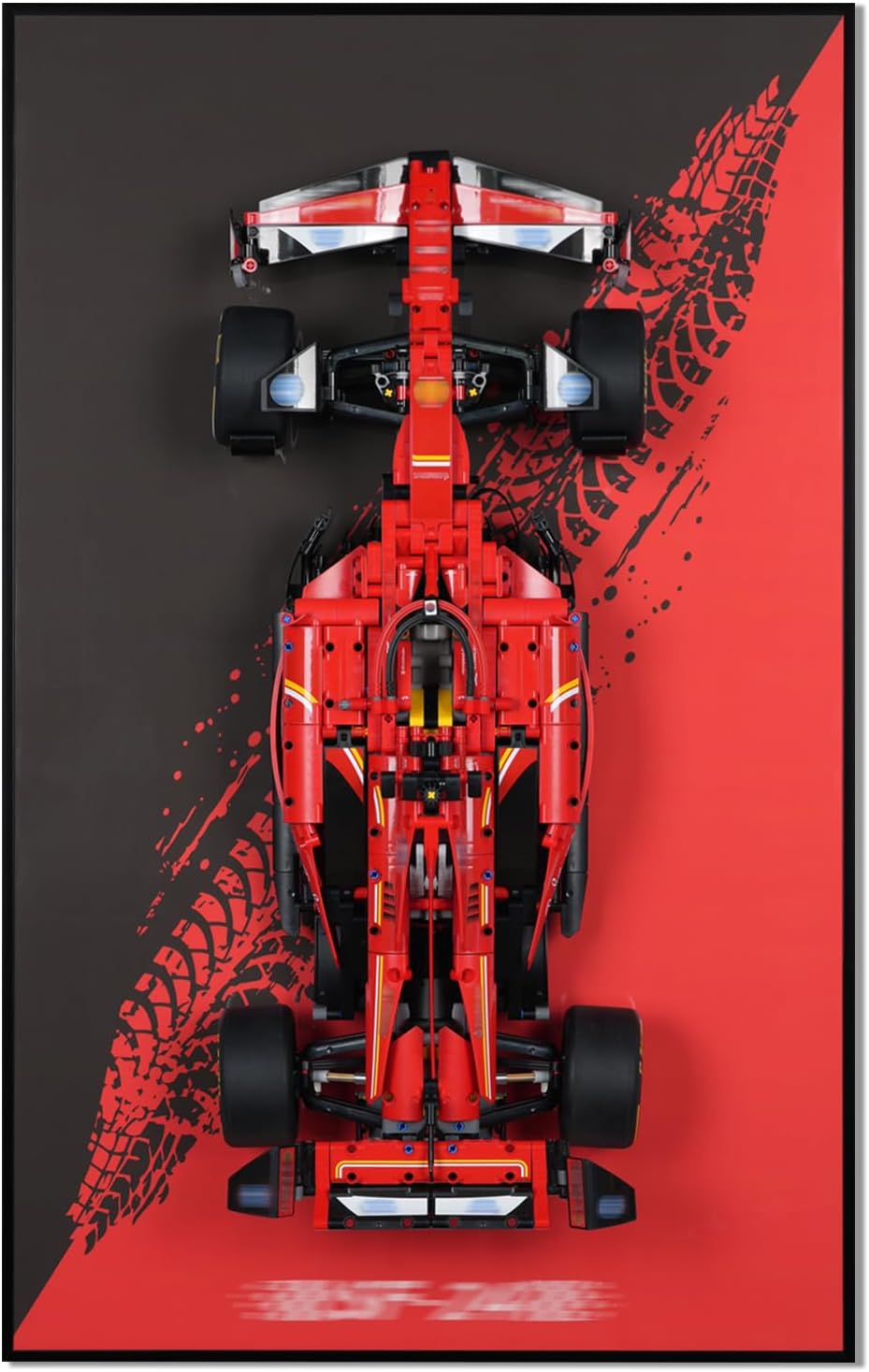 Display Wallboard for Lego Technic Ferrari SF-24 Car, Wall Mount for Lego 42207 Model Kit (Car Not Included),New Background