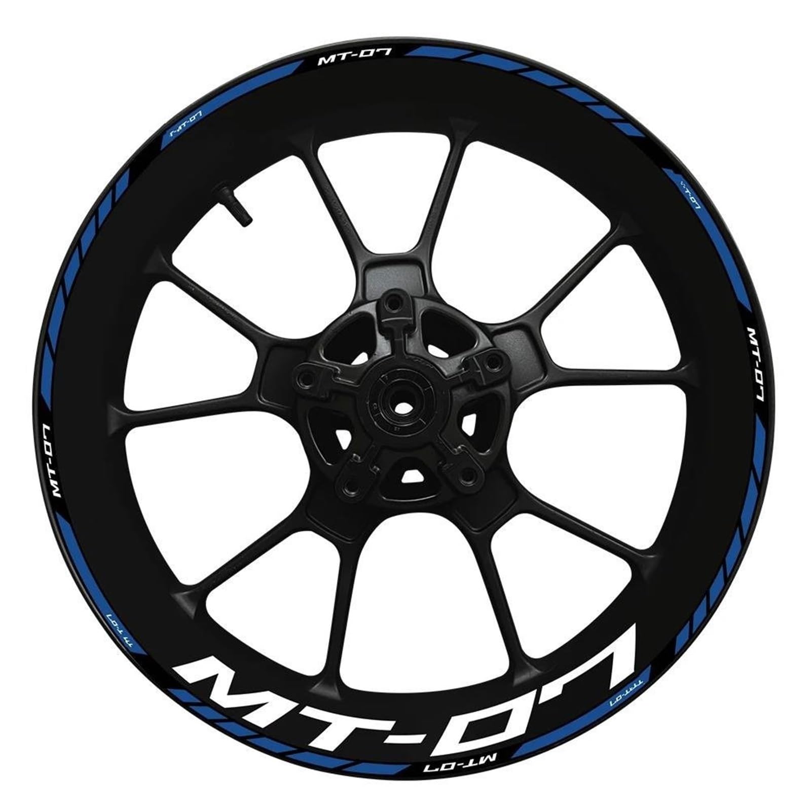 Inner and Outer Rim Reflective Waterproof Sticker 2022 for Yamaha MT-07 Wheel Hub Decal Decoration MT07 Set MT 07(Color13)