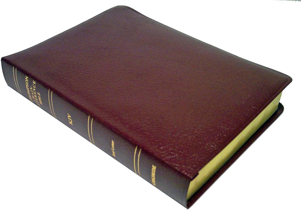 KJV - Burgundy Bonded Leather - Regular Size - Thompson Chain Reference Bible (015093)