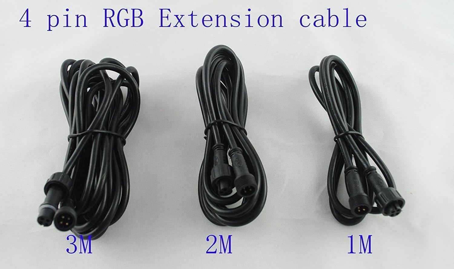 5 piezas 4 pines 2 m alargador para cables de rgb focos empotrables exteriores