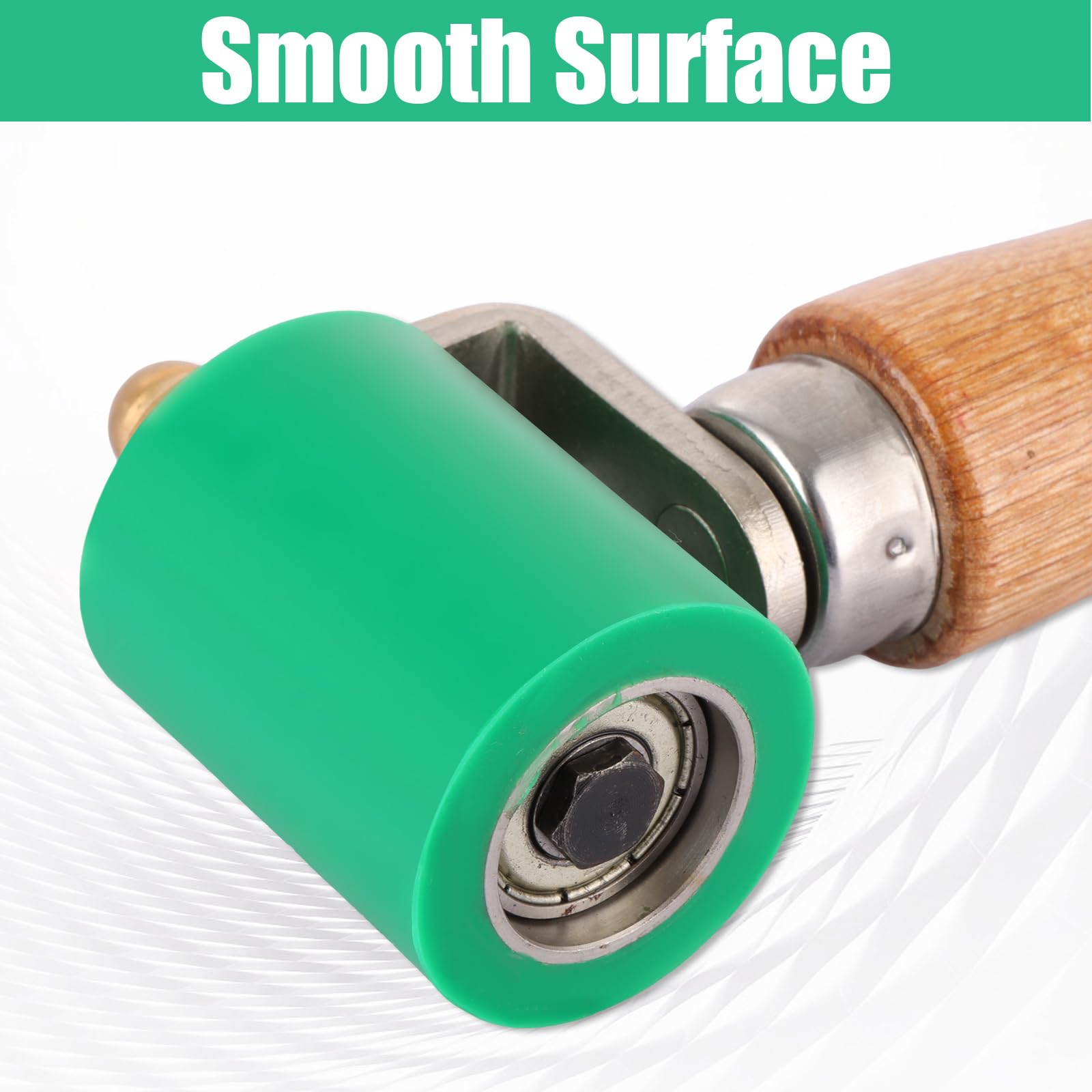GBACHOOSE 2Pcs Silicone Seam Roller High Temperature Resistant Seam Hand Pressure Roller Welding Tool 40MM Rubber Roller (Green) - Image 3