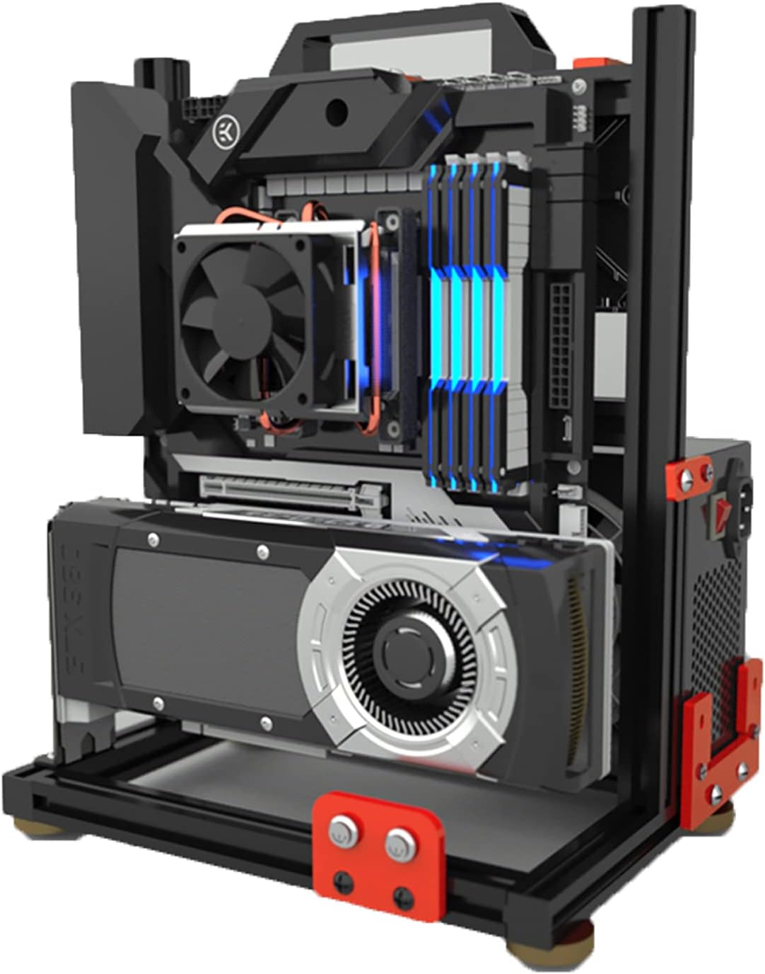 Aluminum Alloy Open Case Gaming Computer Chassis Desktop Bracket Water Cooling Box Matx Personality Creativity