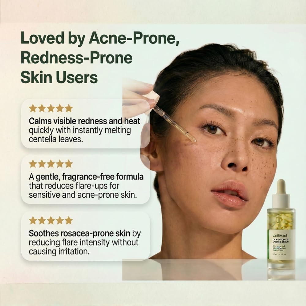 Centella Serum with 494,700 ppm Centella Asiatica, Unscented Soothing Ampoule for Acne-Prone & Sensitive Skin, Acne & Redness Relief, Hyaluron/Niacinamide, Korean Skincare, 30ml/1.01 fl oz - Image 5