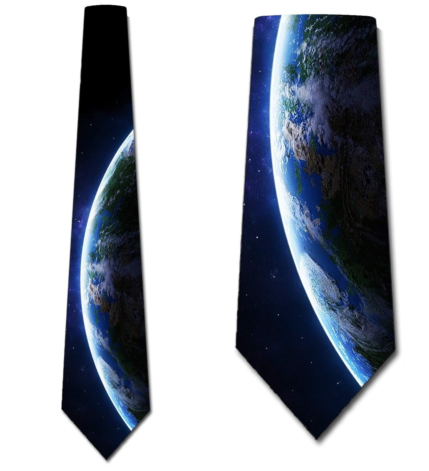 Three Rooker Space Ties Mens Astronomy Tie Earth Necktie