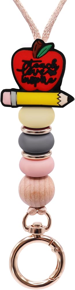 Amazon.com: MyfavoriteK Coffee Cup Teacher Lanyard ID Badge Holder