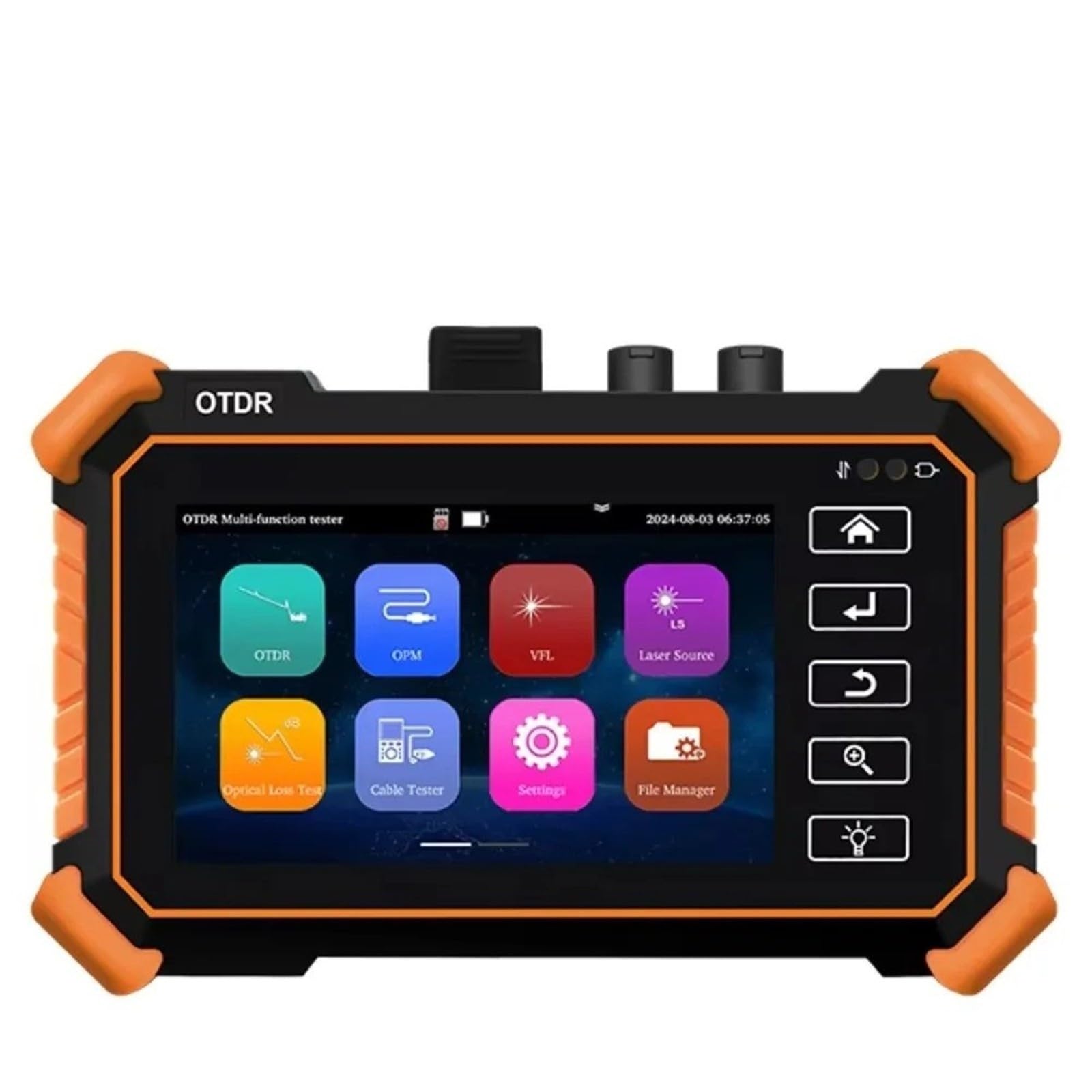 Tester per fibra ottica, Riflettometro nel dominio del tempo ottico OPM VFL touch screen da 4 pollici OLED OTDR(1610-26)