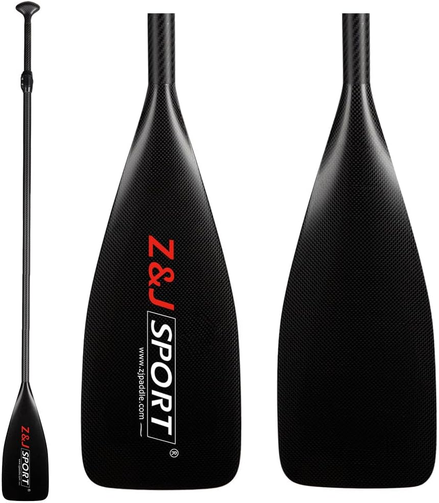 Z&J SPORT 3-Piece SUP Paddle 172-220cm Adjustable, Full Carbon Stand-up Paddle for Race/Waves