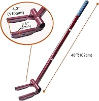 Vista 4 de JINHAN Pallet Buster Herramienta con mango de 40 pulgadas – Herramienta de extracción de tablero de cubierta de cabeza articulada para extracción