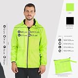 PERLETTI Giacca Impermeabile Uomo Antivento Leggera - Impermeabile Pioggia Sportivo con Cappuccio e Dettagli Catarifrangenti - Trench Giacca a Vento Uomo Antipioggia Corsa Trekking Outdoor (L, Verde) - 2