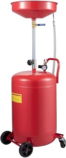 20 Gallon Waste Oil Drain Tank - Portable Air Operated Oil Drainer, Oil Change, Fluid Transfer, Adjustable Funnel
