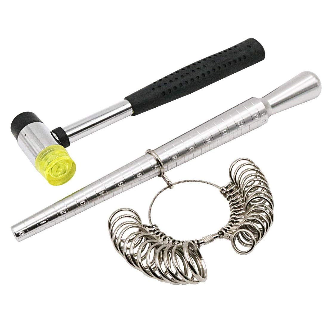 DIY Crafts Design No # 2, Pack Of 3 Pcs, Jewelers Rubber Hammer Metal Ring Mandrel Sizer Finger Size Gauge Set of P (Design No # 2, Pack Of 3 Pcs) (B07NJRGDF7) Amazon Price History, Amazon Price Tracker