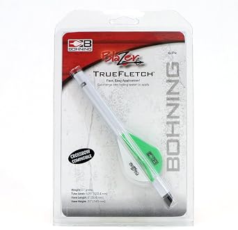 Bohning Blazer Quickfletch (6-Pack), Neon Green,White