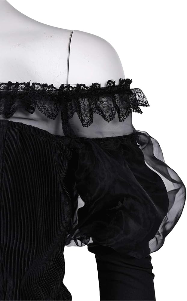 Amazon.com: Womens Delores Dress Costume Halloween Beetle Bride Costume Black  Wedding Dress Gothic Outfits : Clothing, Shoes & Jewelry