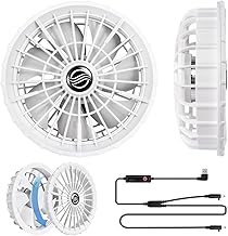Work Clothes Fan, Work Clothes, Work Clothes, Fan, USB Cable Included, 3 Levels of Wind Power Adjustment, Large Airflow, Heatstroke Prevention, Compatible with Work Clothes Fan, Works with All Work