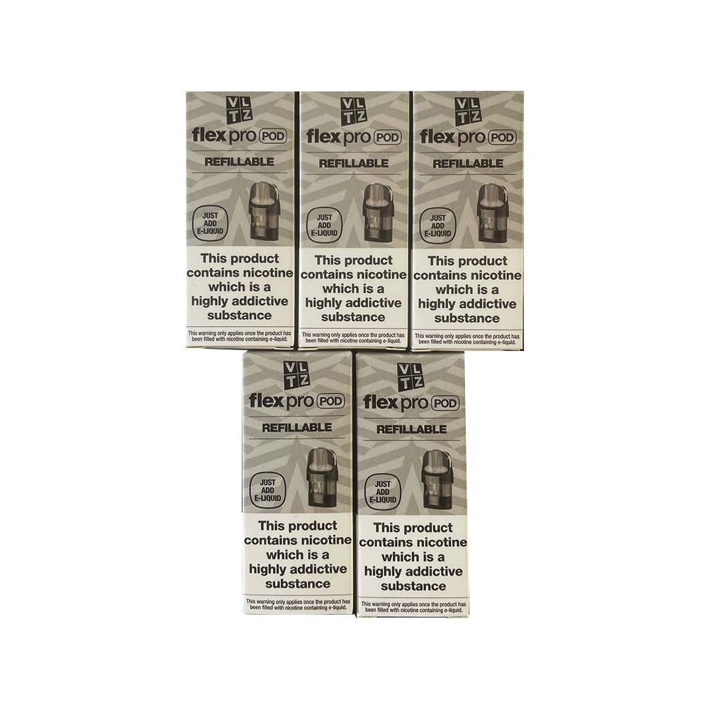 Totally Wicked Flex Pro Refillable 0.8ohm Pods- Pack of 5 - No Nicotine/Nicotine Free