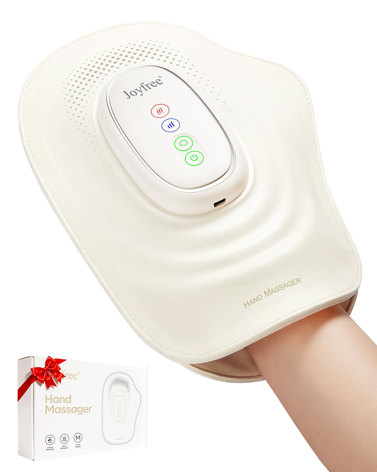 Photo 1 of Joyfree Hand Massager with Heat and Air Compression, Upgraded Cordless Heated Gloves for Hands Lightweight Wrist Massage for Full Hand with 3 Modes 3 Intensity 3 Heat, Gifts for Women Men