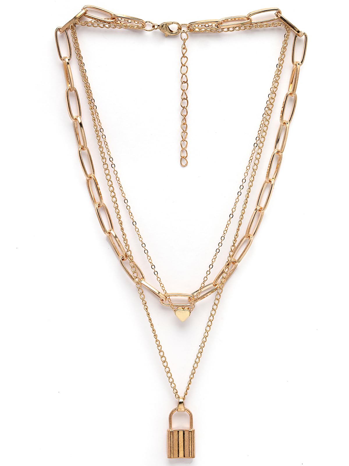 scintillare by sukkhi Western Style Gold Plated Heart Lock Pendant Necklace for Women & Girls |Birthday Gift for Girls And Women Anniversary Gift for Wife| Gifts Collection|N106612-picture-31